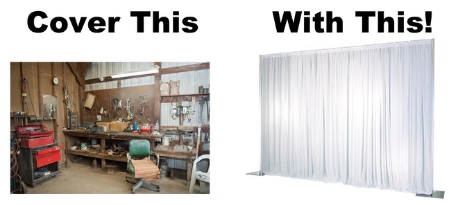 Pipe and drape for rent